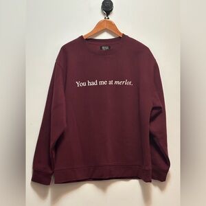 Brunette The Label Merlot Crewneck Sweater